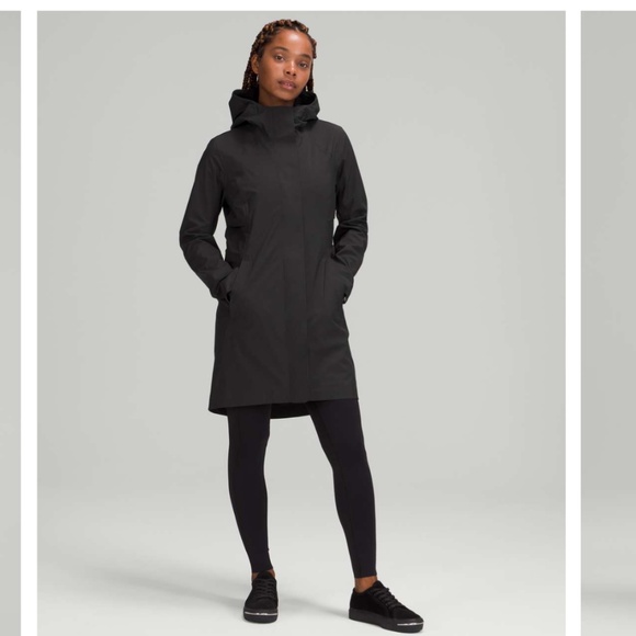 Lululemon Sz 12 Rain Rebel Jacket Black W4BOGS - Picture 1 of 12